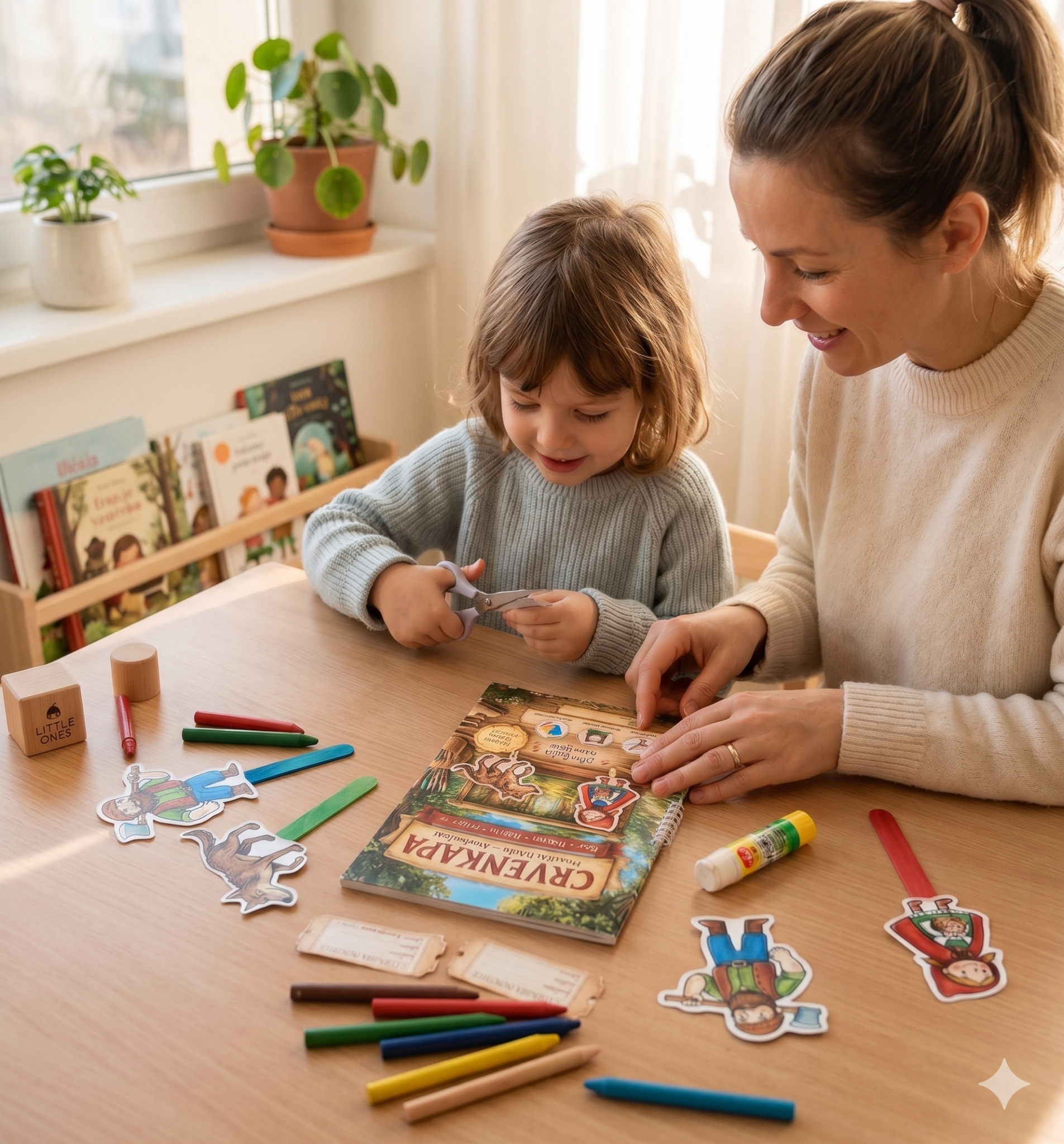 Dete i mama uživaju u kreativnom setu Zamislionice